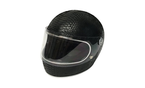 California Motorcycle Helmet, Matte Black Snakeskin