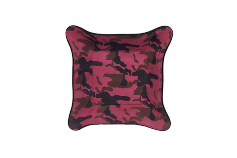 Quebec Travel Valet Large, Pink Camo Italian Suede