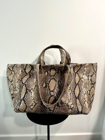 Antibes Duffle Bag, Natural Snakeskin