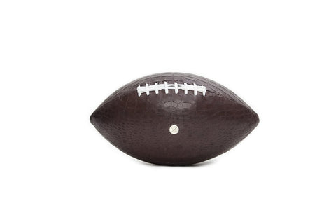 America Football, Brown Croc Embossed Lambskin