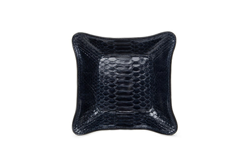 Quebec Large Travel Valet - Indgio Glazed Snakeskin