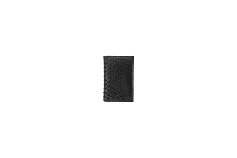 Burbank Card Holder, Black Snakeskin