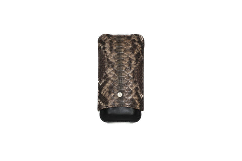 Bahia Cigar Case, Earthtone Snakeskin