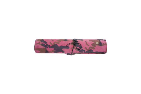 Egypt Travel Backgammon Set, Pink Camo Suede