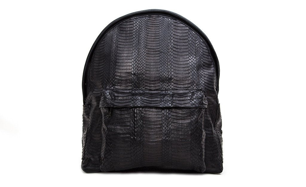 black leather snake backpack The Andes Backpack, Matte Black Whipsnake
