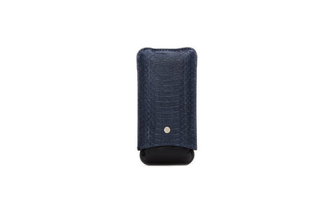 Bahia Cigar Case, Denim Whipsnake