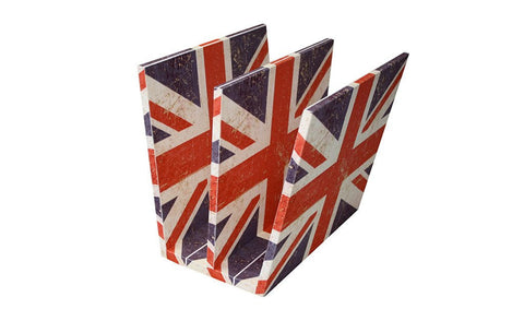 Berlin Magazine Rack, Sueded Cotton Union Jack
