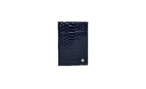 Lugano Passport Case, Midnight Glazed Snakeskin