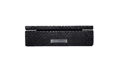 Manchester Cufflink or Jewelry Box, Matte Black Boa