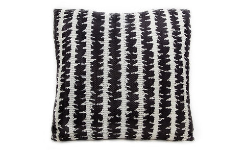 Isle of White Pillow, Matte Black and White Starburst Whipsnake
