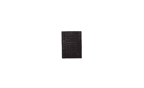 Burbank Card Holder, Matte Black Whipsnake