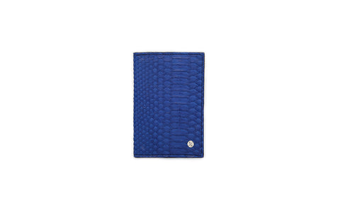 Lugano Passport Case, Electric Blue Snakeskin