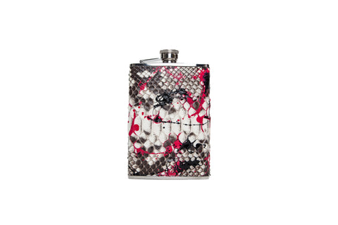 Dublin Flask, Pink Splatter Snakeskin