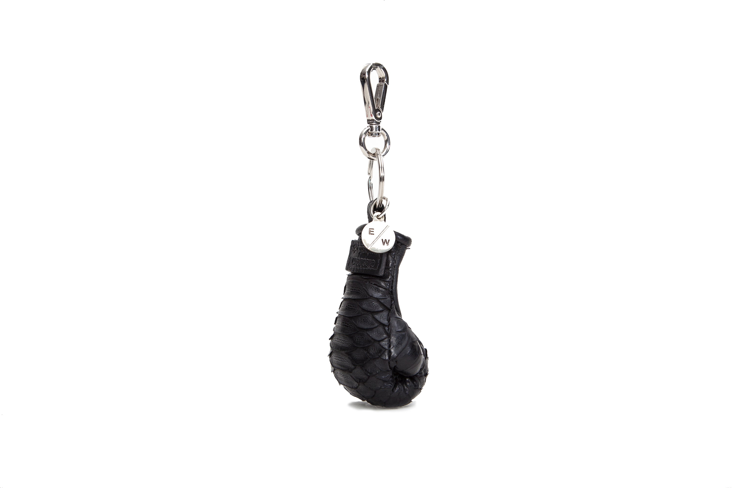 Manila Mini Keychain, Matte Black Snakeskin | Elisabeth Weinstock ...