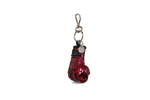 Manila Mini Keychain, Red Diamond Snakeskin