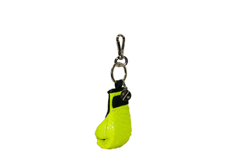 Manila Mini Keychain, Neon Yellow Snakeskin