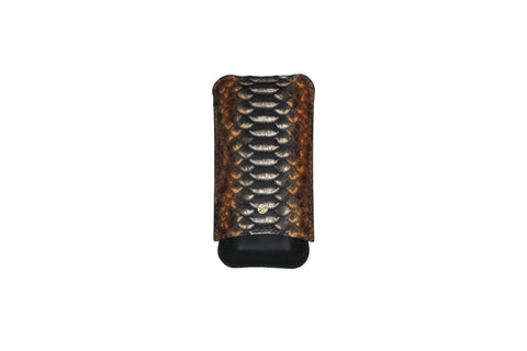 Bahia Cigar Case, Mink Multi Snakeskin