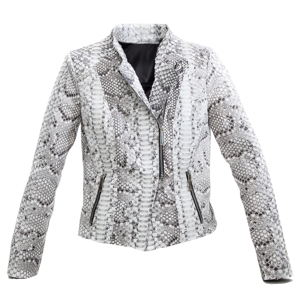Black and white snakeskin shop jacket
