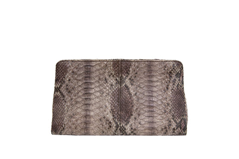 Qatar Clutch, Earthtone Snakeskin