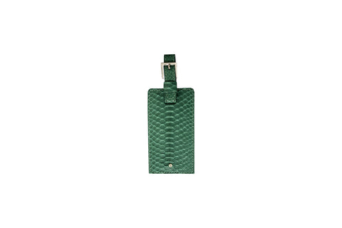 St Tropez Luggage Tag, Emerald Snakeskin