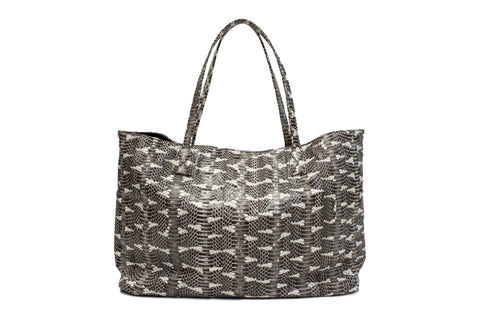 Sydney Large Tote, Mango Ayer Natural Snakeskin