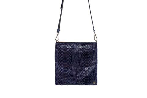 Tokyo Cross-Body, Midnight Glazed Snakeskin