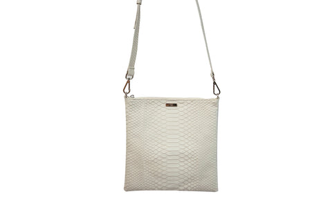 Tokyo Cross-Body, Bone Matte Snakeskin