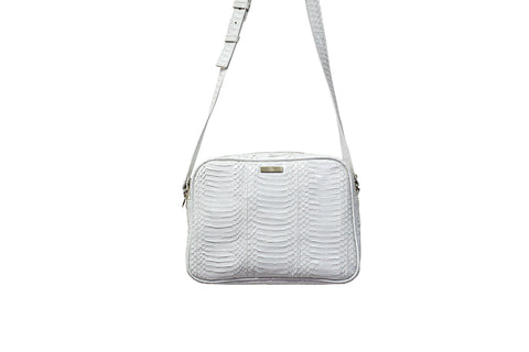 Venice Cross-Body, White Glazed Whipsnake