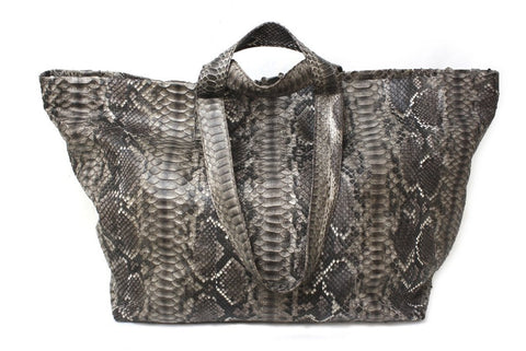 Antibes Duffle Bag, Earth Tone Snakeskin