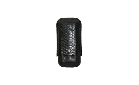 Bahia Cigar Case, Black Glazed Italian Watersnake