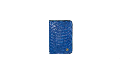 Panama Card Holder, Electric Blue Whipsnake