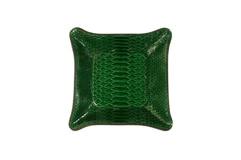 Quebec Travel Valet Large, Emerald Glazed Snakeskin