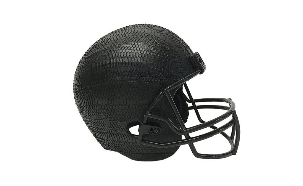 black shiny football helmet Houston Football Helmet, Matte Black Italian Watersnake