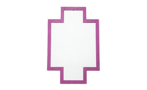 Jerusalem Cross Mirror, Pink Snakeskin