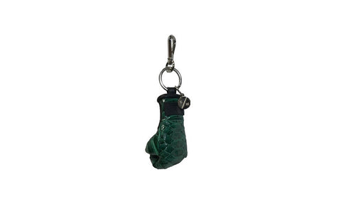 Manila Mini Keychain, Emerald Glazed Snakeskin