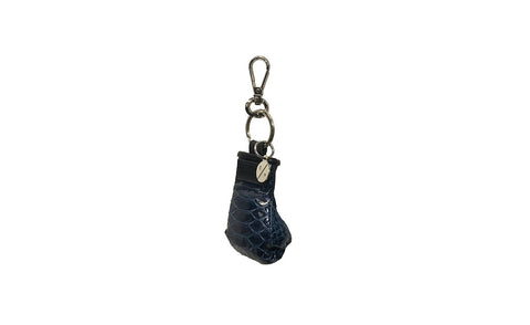 Manila Mini Keychain, Midnight Glazed Snakeskin
