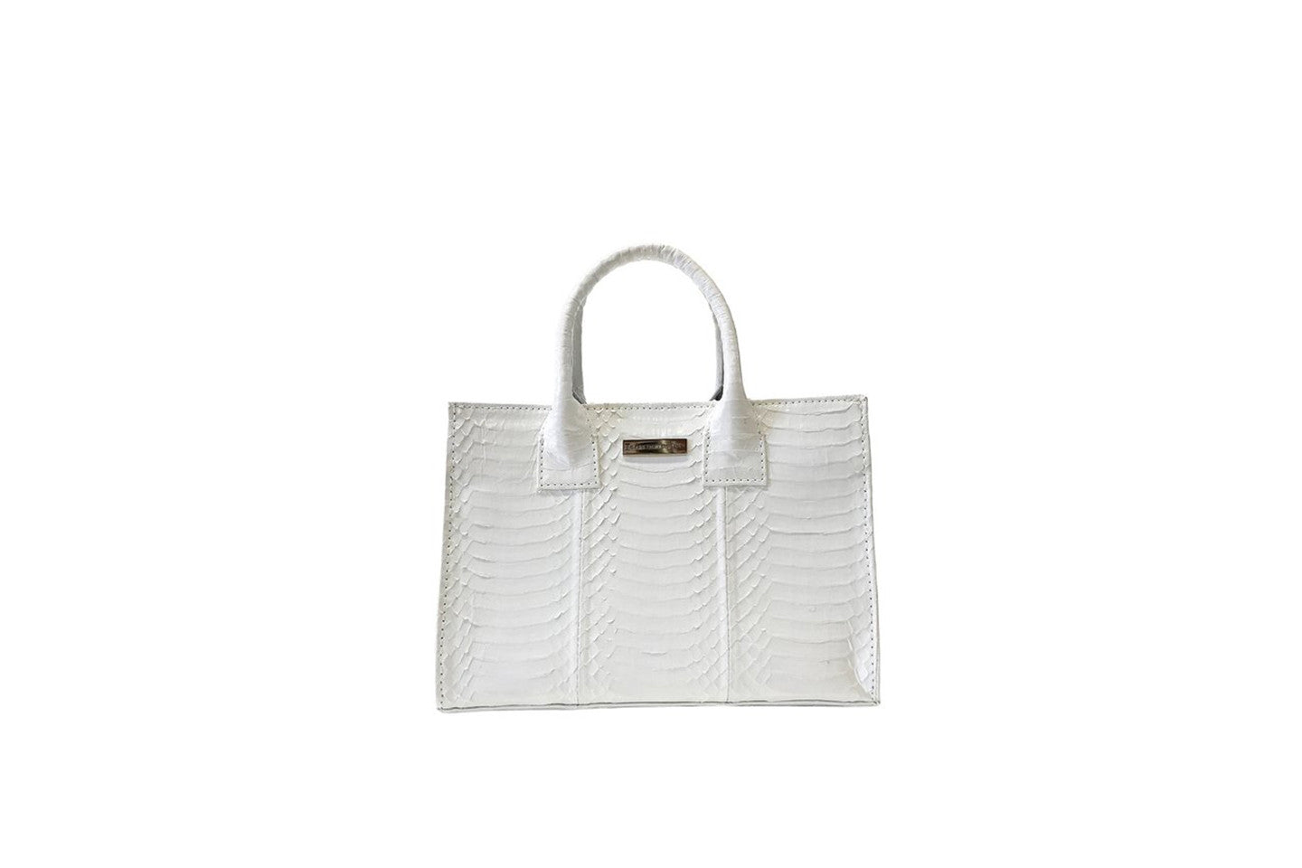 Belgravia Mini Tote, White Glazed Whipsnake Elisabeth Weinstock