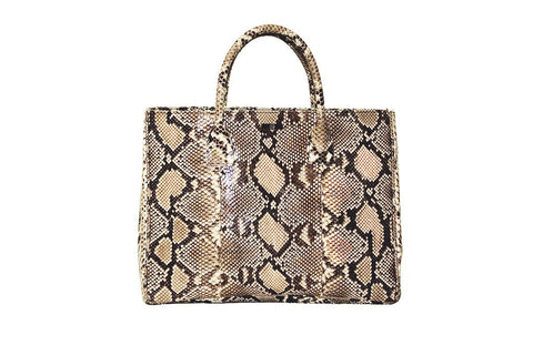 Belgravia Large Tote, Natural Snakeskin