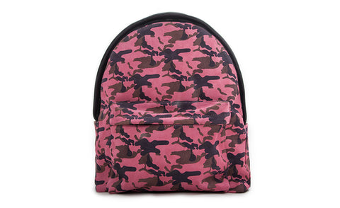 The Andes Backpack, Pink Camo Italian Suede
