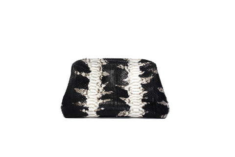Large Greenland Clutch, Starburst Matte Snakeskin