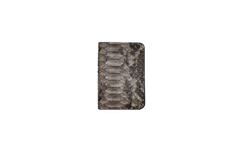 Panama Card Holder, Spanish Charcoal Snakeskin